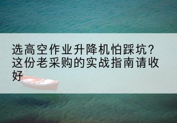 垦利高空作业升降机厂家推荐-选高空作业升降机怕踩坑？这份老采购的实战指南请收好